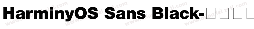 HarminyOS Sans Black字体转换